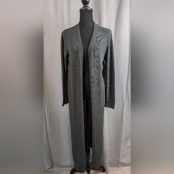 All:Row Elegant Gray Long Cardigan Sweater - Picture 1 of 7